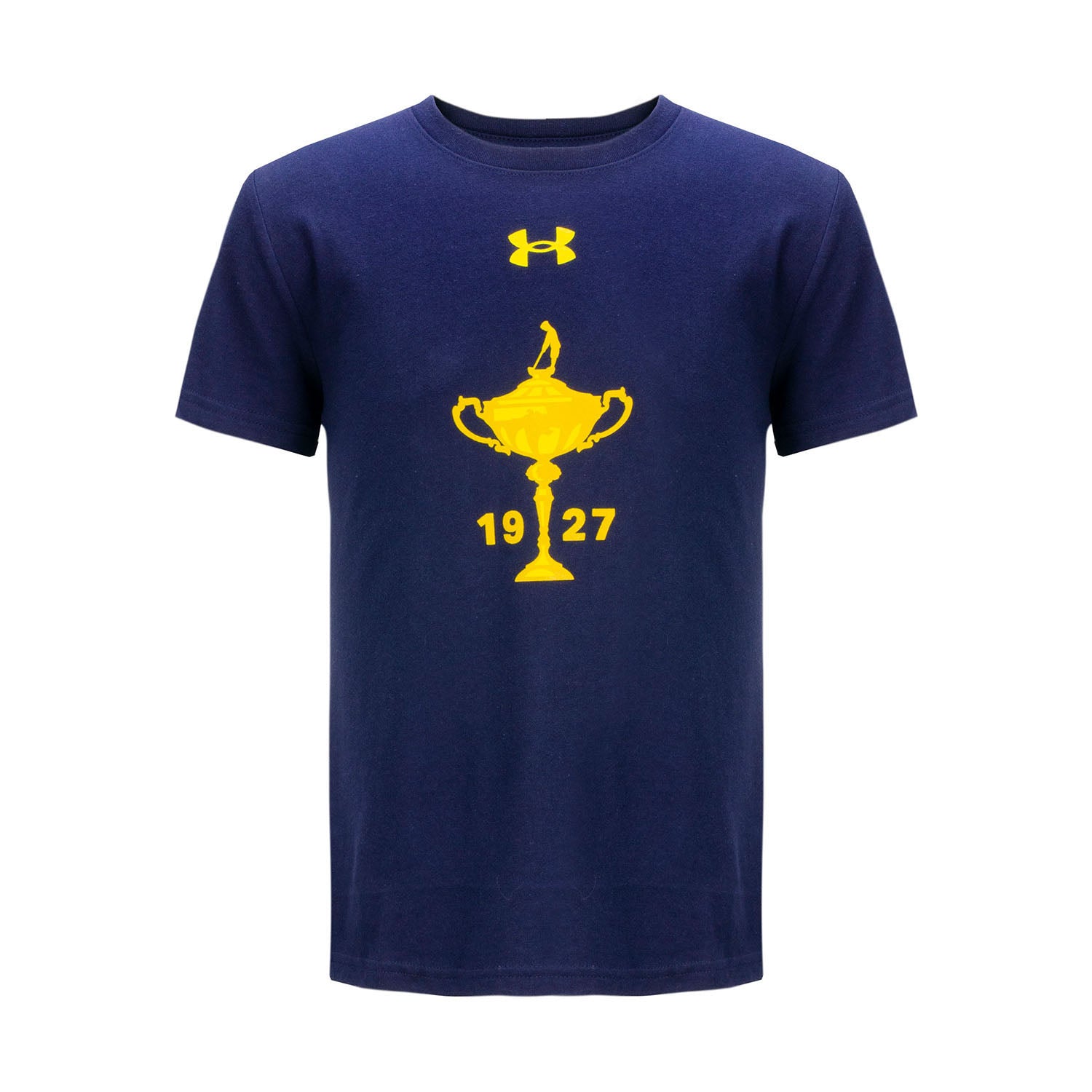 Boys Performance Cotton SS Tee - Navy -Front View